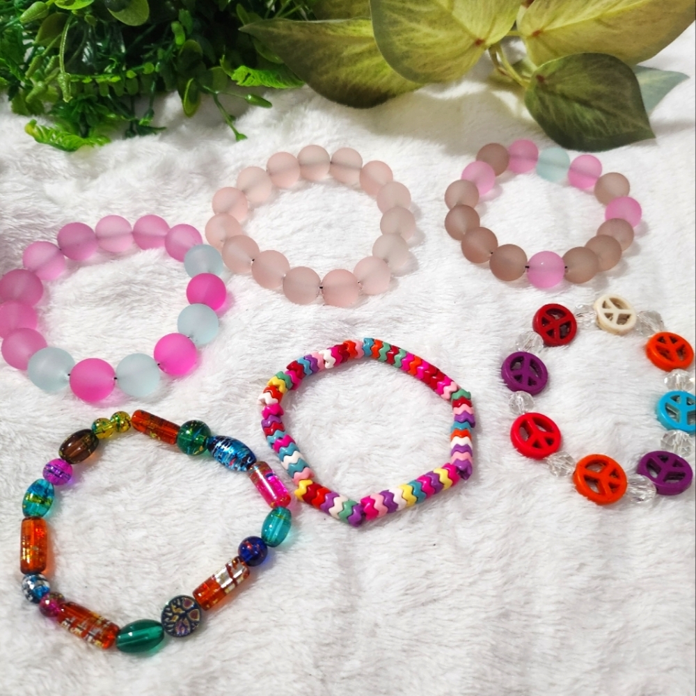 Handmade colorful beaded bracelets